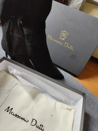 Botas altas Massimo Dutti negras