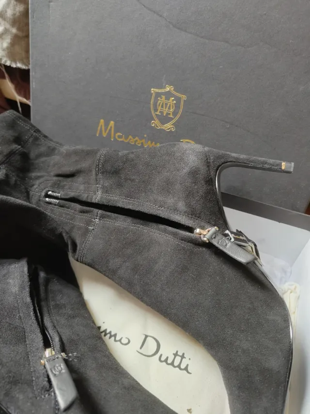 Botas altas Massimo Dutti negras