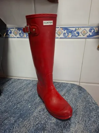 Botas de agua rojas Hunter