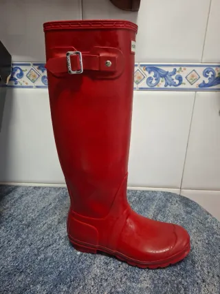 Botas de agua rojas Hunter