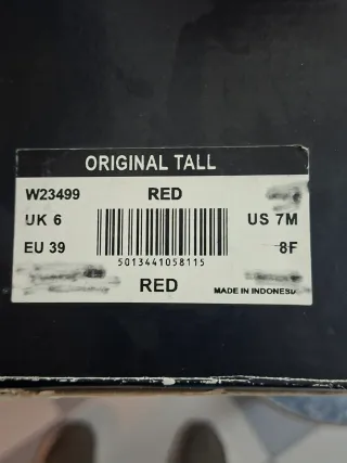 Botas de agua rojas Hunter