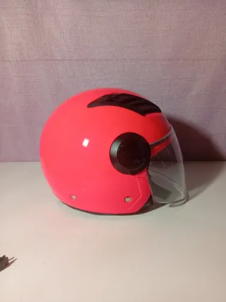 Casco Jet LS2 Rosa Fluor