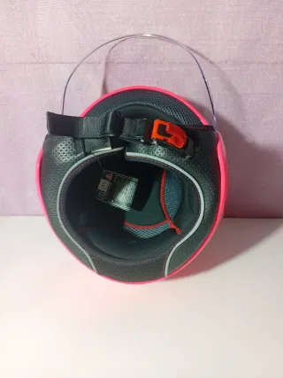 Casco Jet LS2 Rosa Fluor