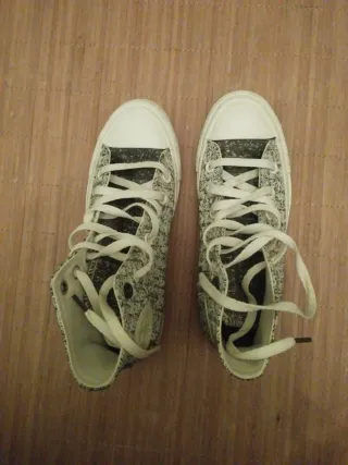 Converse Talla 37 Gris/Blanco Casi Nuevas