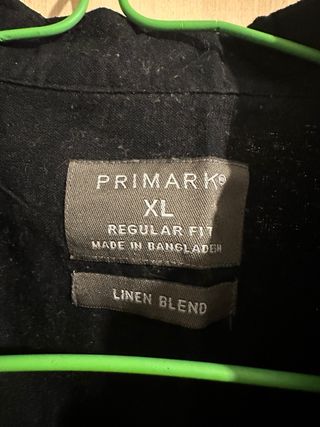 Camisa Negra Primark Talla XL