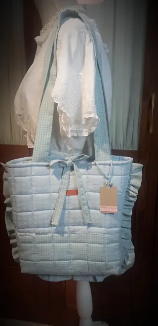 Bolso artesanal acolchado mujer nuevo