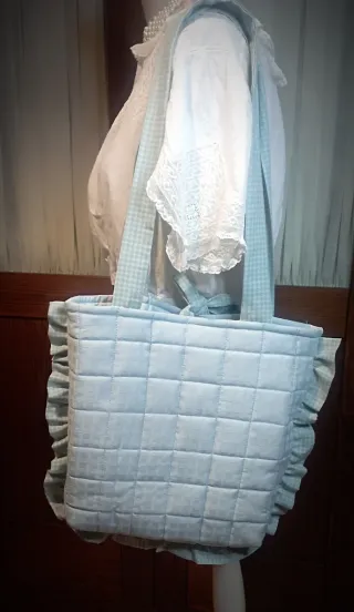 Bolso artesanal acolchado mujer nuevo