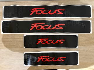 Adhesivos Puerta Ford Focus Carbono Rojo