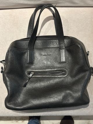 Maletín Massimo Dutti Negro Piel