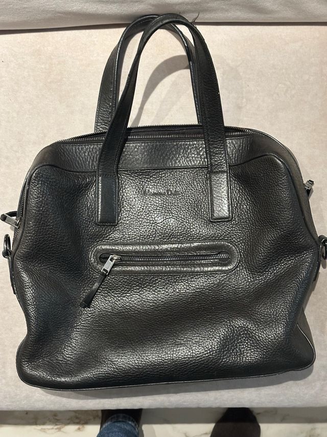 Maletín Massimo Dutti Negro Piel