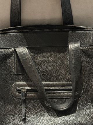 Maletín Massimo Dutti Negro Piel