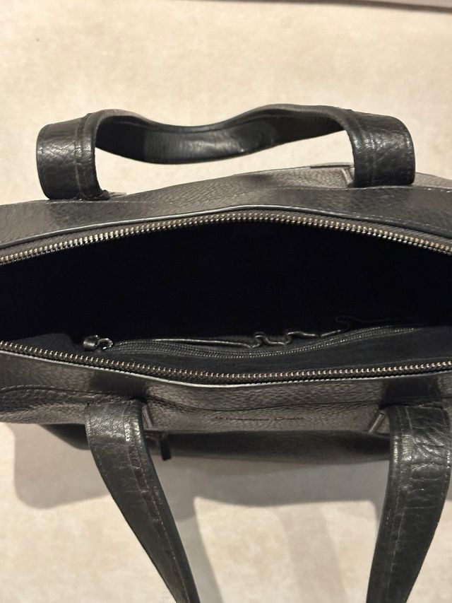 Maletín Massimo Dutti Negro Piel