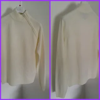 Maglione Terranova Tg L zip laterale