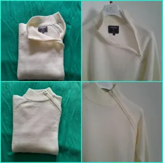 Maglione Terranova Tg L zip laterale