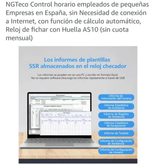 NGTeco AS10 Control horario Huella