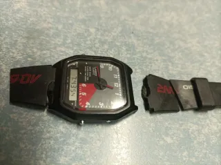 Reloj Casio Quartz Digital/Analógico Negro/Rojo