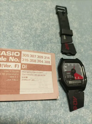 Reloj Casio Quartz Digital/Analógico Negro/Rojo