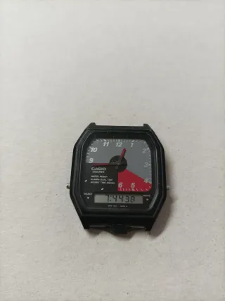 Reloj Casio Quartz Digital/Analógico Negro/Rojo
