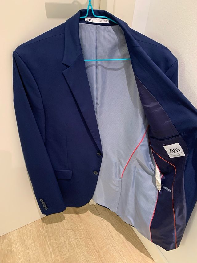 Traje Zara Azul Talla 48