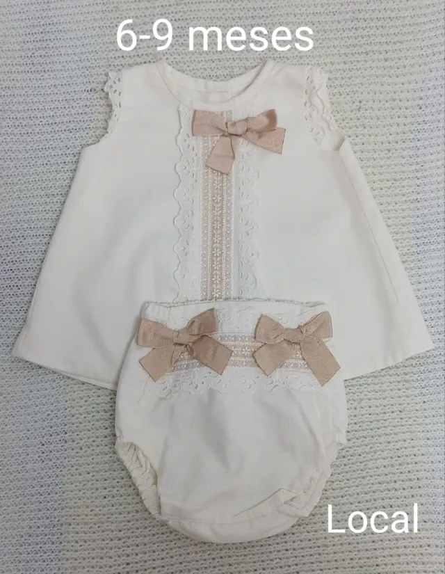 Vestido ceremonia bebé 6-9 meses