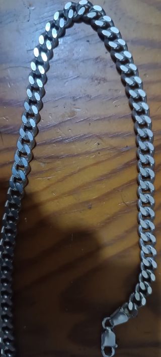 Cadena barbada plata ley 925