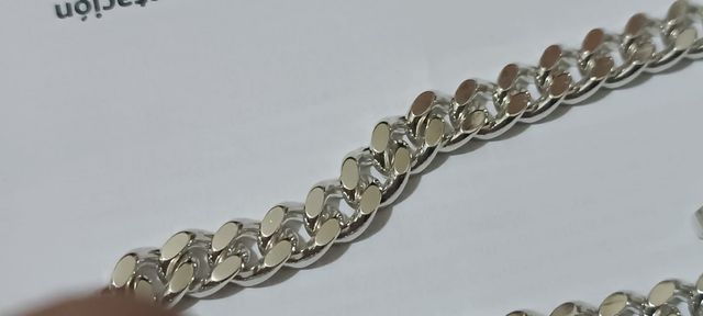 Cadena barbada plata ley 925