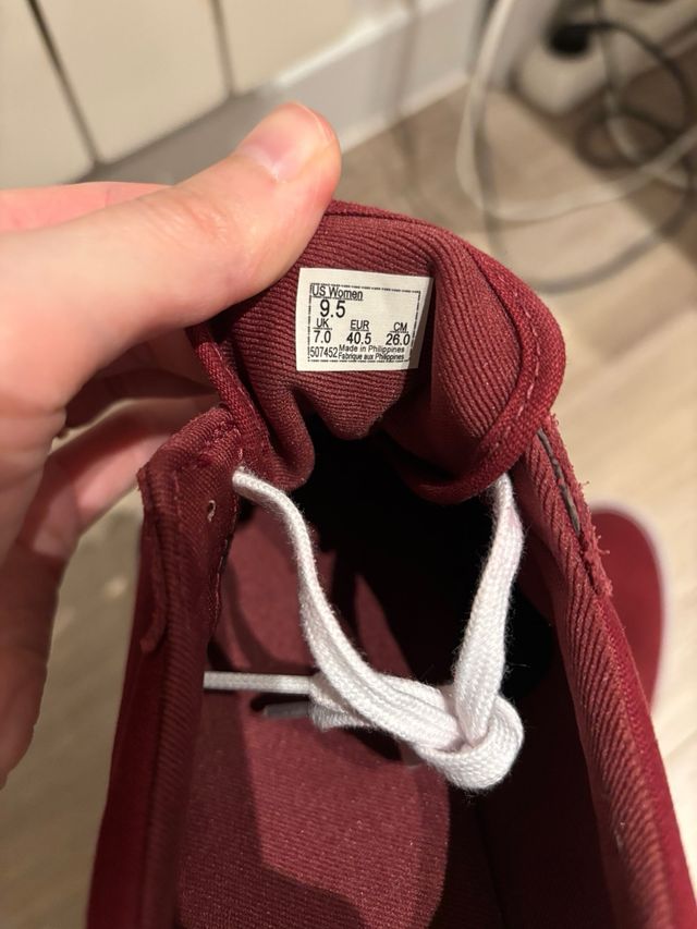 Zapatillas Vans Burdeos Talla 42