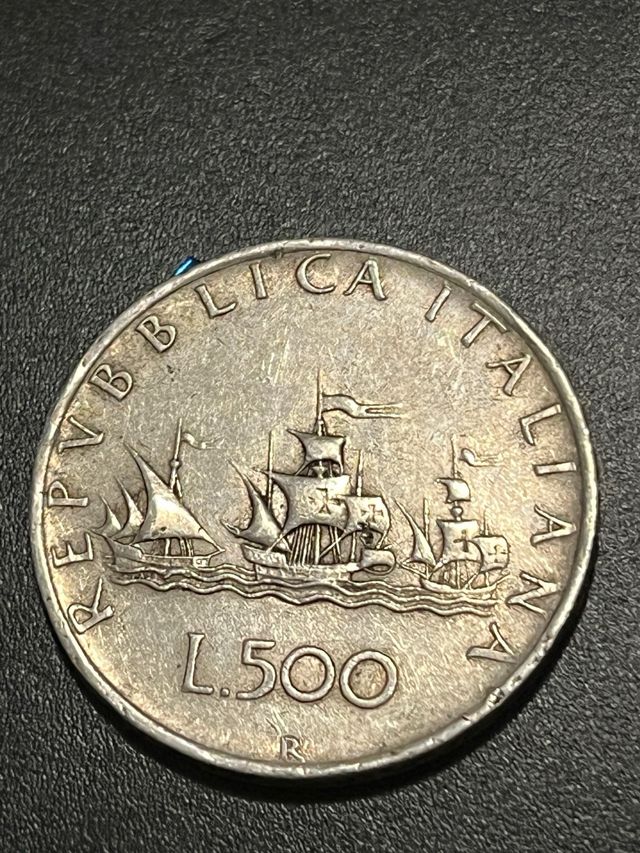 3 monete 500 Lire Argento Le Caravelle 500
