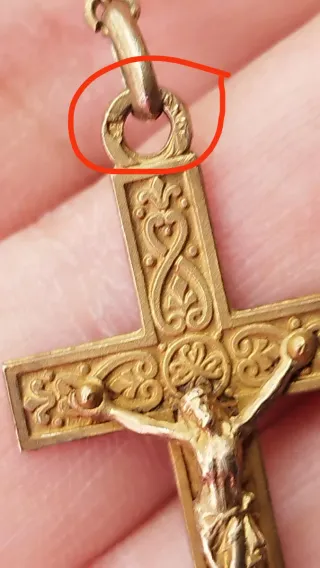 Rosario antiguo chapado en oro