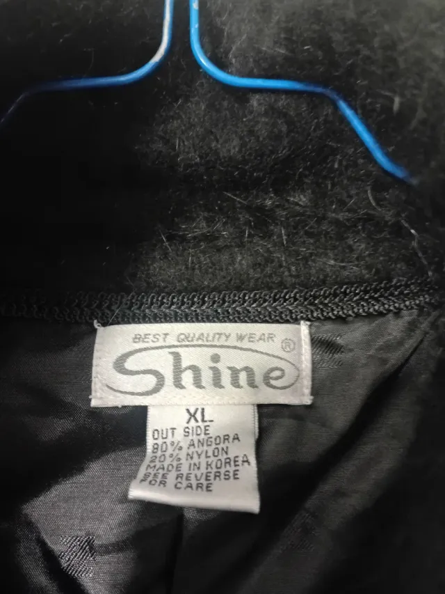 Chaqueta Shine Negra Angora y vizon