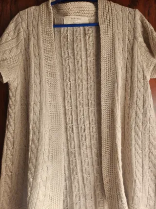 Cardigan Zara Tejido Beige