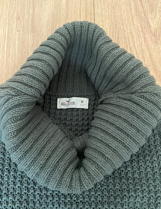 vestido estilo jersey verde caqui de hollister