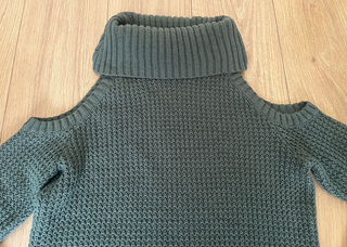 vestido estilo jersey verde caqui de hollister