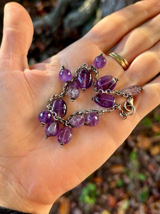Bracciale vintage argento 925 e ametista