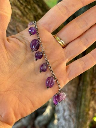 Bracciale vintage argento 925 e ametista