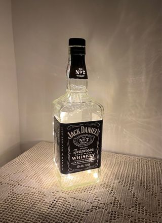 Lampada artigianale Jack Daniel’s in vetro
