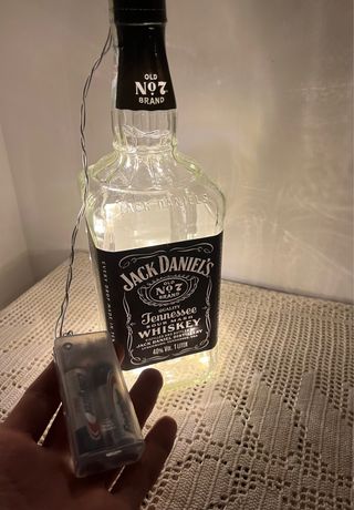 Lampada artigianale Jack Daniel’s in vetro