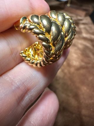 Pendientes C Trenzados Dorados