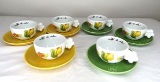 Thun Set 6 Tazzine Caffè Porcellana Happy