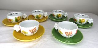 Thun Set 6 Tazzine Caffè Porcellana Happy