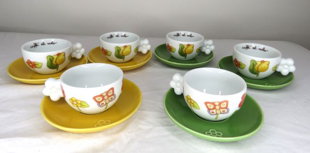 Thun Set 6 Tazzine Caffè Porcellana Happy