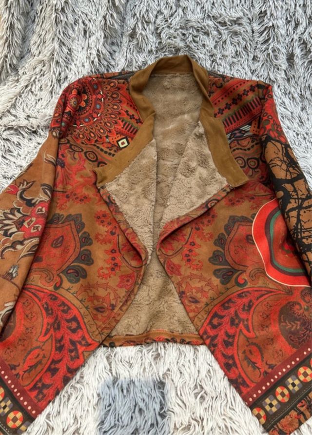 Chaqueta Cárdigan Hippie Estampada