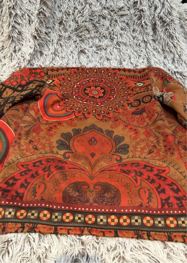 Chaqueta Cárdigan Hippie Estampada