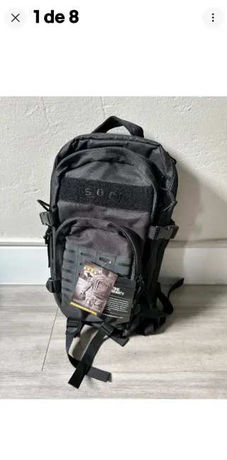 Mochila Táctica Negra y Gris