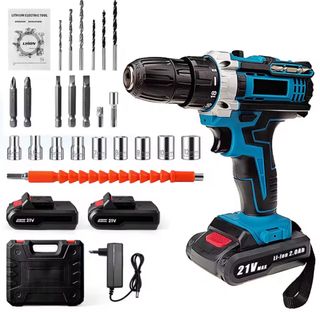 Taladro Inalámbrico 21V con Accesorios