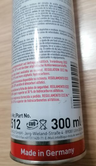 Limpiador circuito caja cambios automática LIQUI M