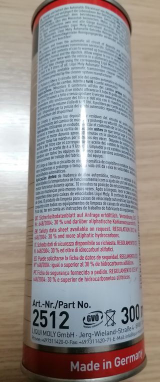 Limpiador circuito caja cambios automática LIQUI M