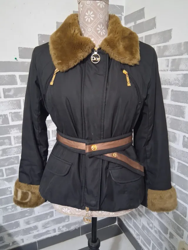 Chaqueta Christian Dior Negra y Marrón