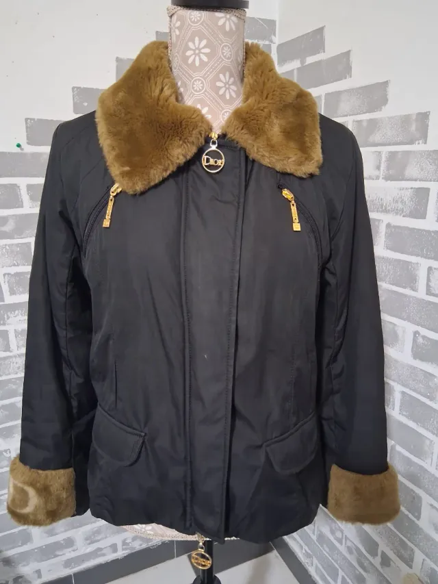 Chaqueta Christian Dior Negra y Marrón