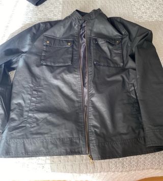 Cazadora Milano Marrón-verdoso con efecto cera